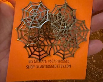 Layered tangled webs earrings