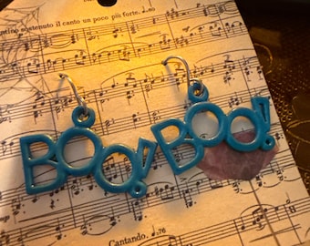 Vintage BOO Halloween earrings