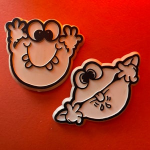 Rude Glowing ghost 80’s hallmark Halloween pins