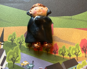 Glitter Dracula 80s halloween pin