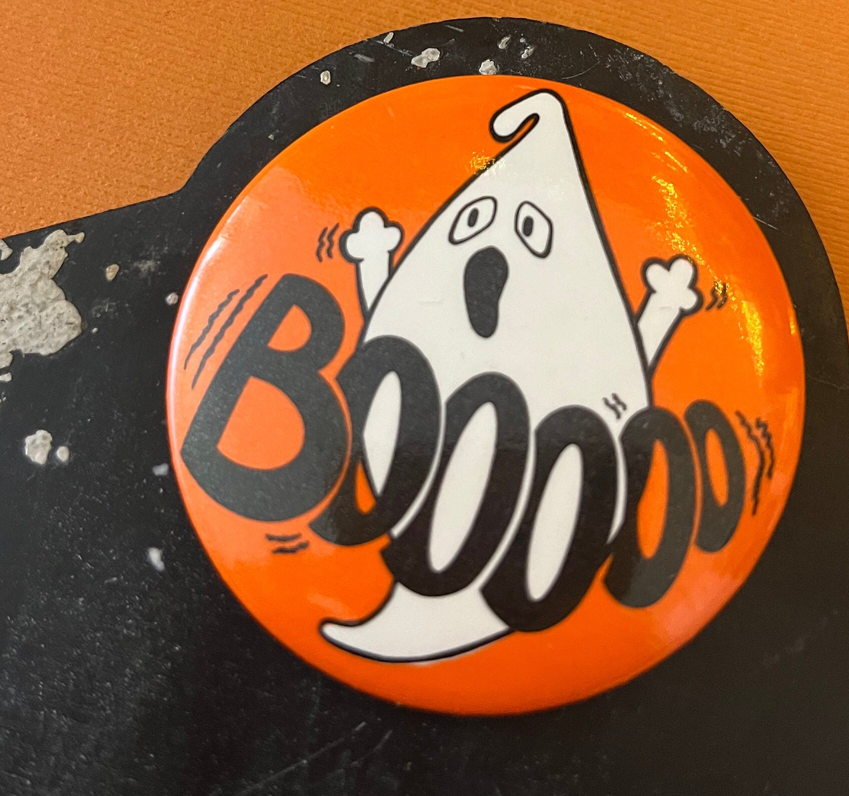 Vintage Halloween BOO Ghost 80’s Button - Etsy
