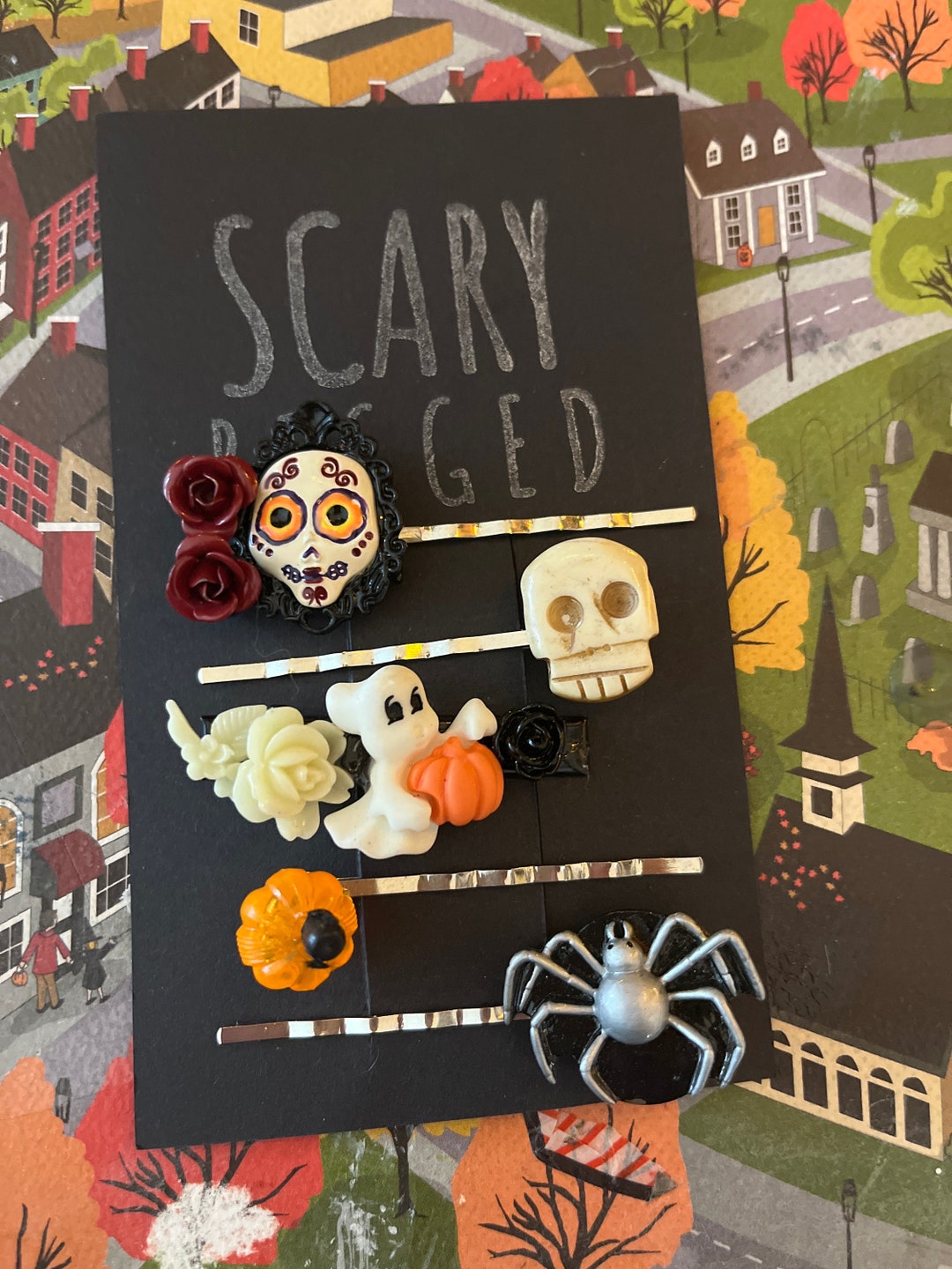 Vintage Bits & Bobs Halloween Hair Pins - Etsy