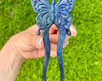 Butterfly Hairpin, butterfly Hair Brooch,wedding hair accessories, gothic hair accessories, Goth hairpin, goth hair