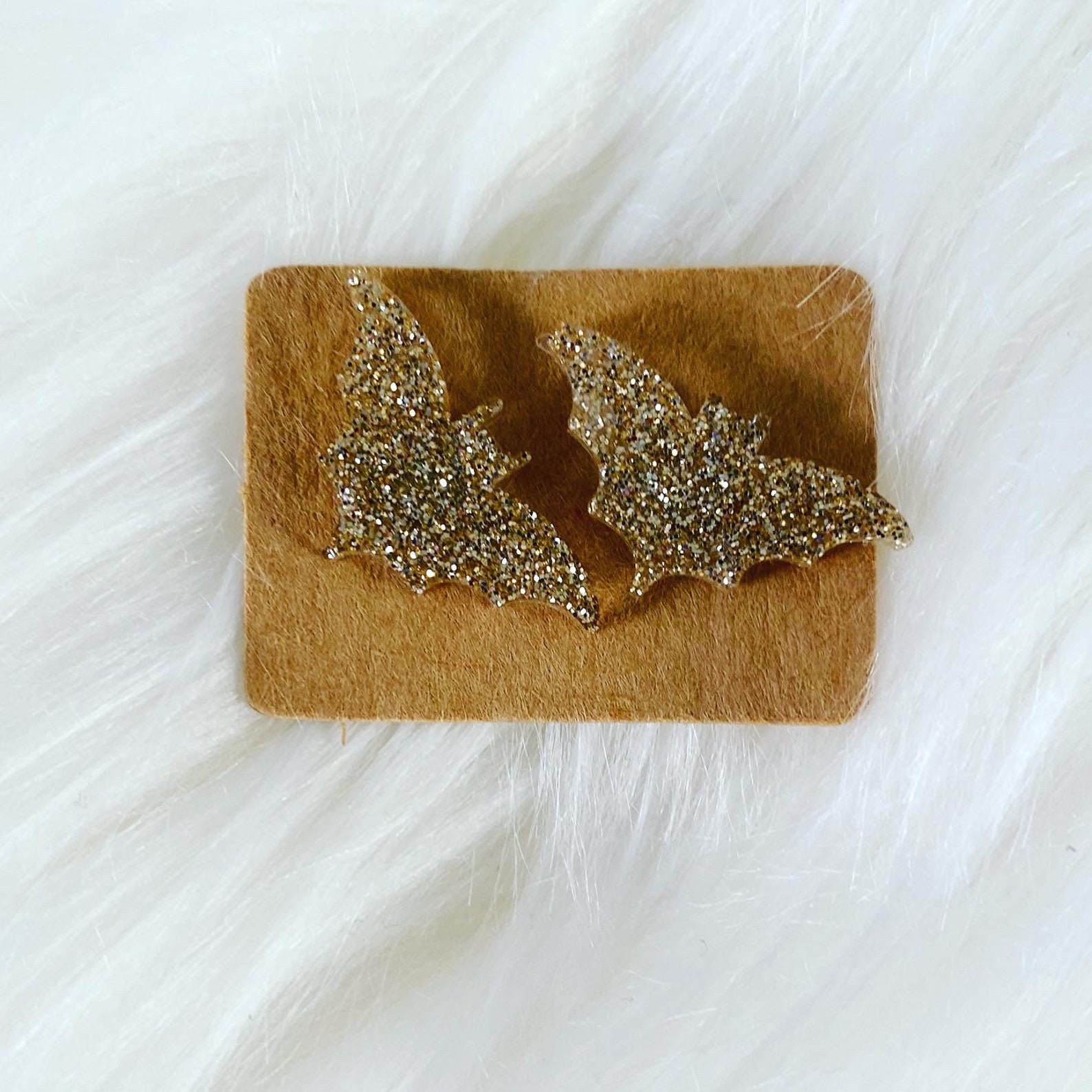 Glittered Resin Halloween Silhouette Stud Earrings by Bjorkette Glittered Resin Halloween Silhouette Stud Earrings by Bjorkette