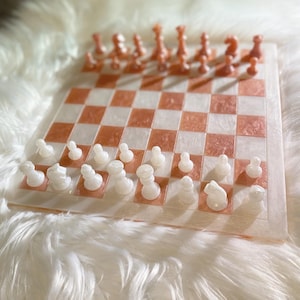 Custom Chess Set, Custom Resin Chess Board, Personalized Chess Set, Color customized chess set, checkers set, checkers game, custom gifts