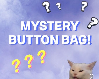 Mystery Button Bags - Art Grab bag, blind bag, surprise pack pin pinback badge (READ DESCRTIPTION)