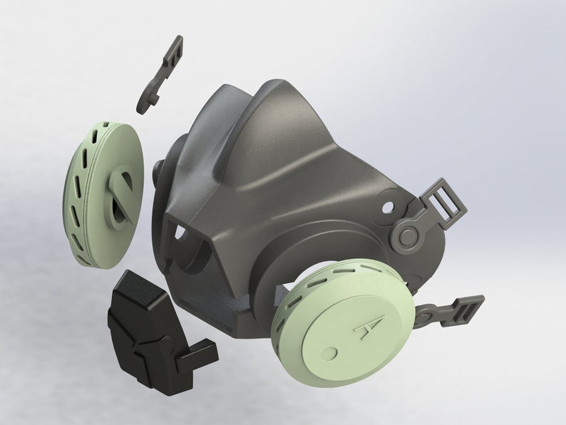 MGSV TPP Gas Mask 3D Model Etsy