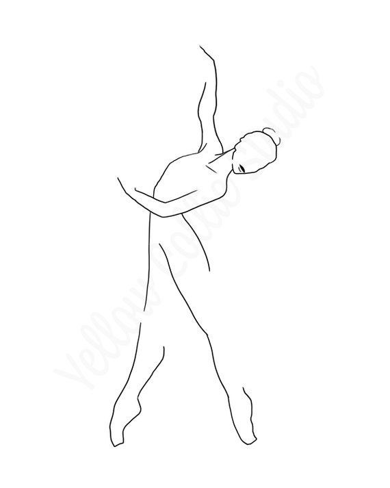 Dancer Line Minimalist Art Line Drawing Simple Art Dance Etsy
