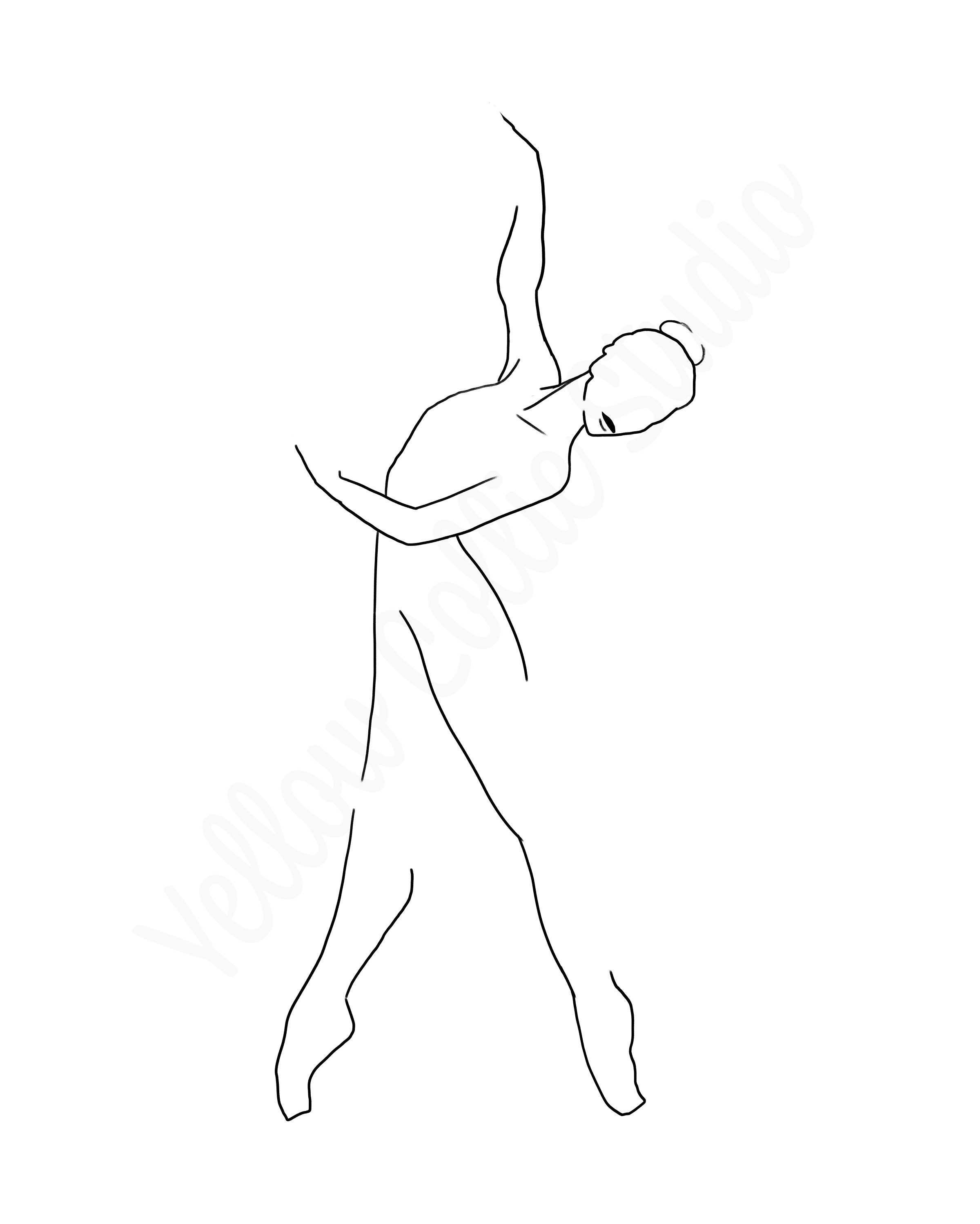 Dancer Line Minimalist Art Line Drawing Simple Art Dance Etsy