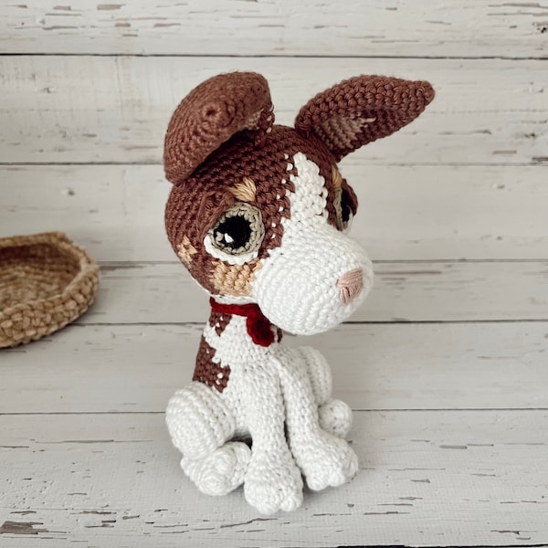 Custom Crochet Rat Terrier / Toy Fox Terrier / Teddy Roosevelt Terrier / Taco Terrier Replica, Personalized Look Alike Dog, Dog Memorial