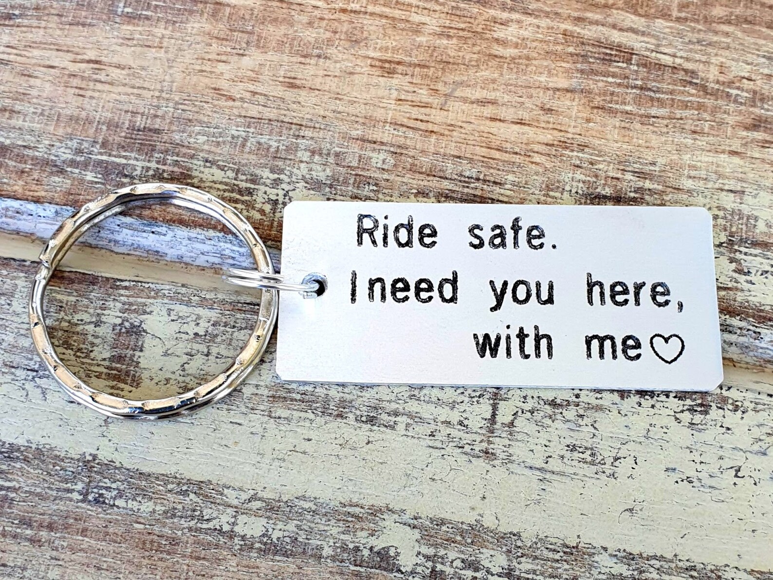 Ride Safe Keychain Personalized Anodized Aluminum Couples Etsy