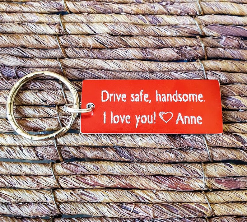 Drive Safe Handsome Keychain Personalized Custom Couples Etsy