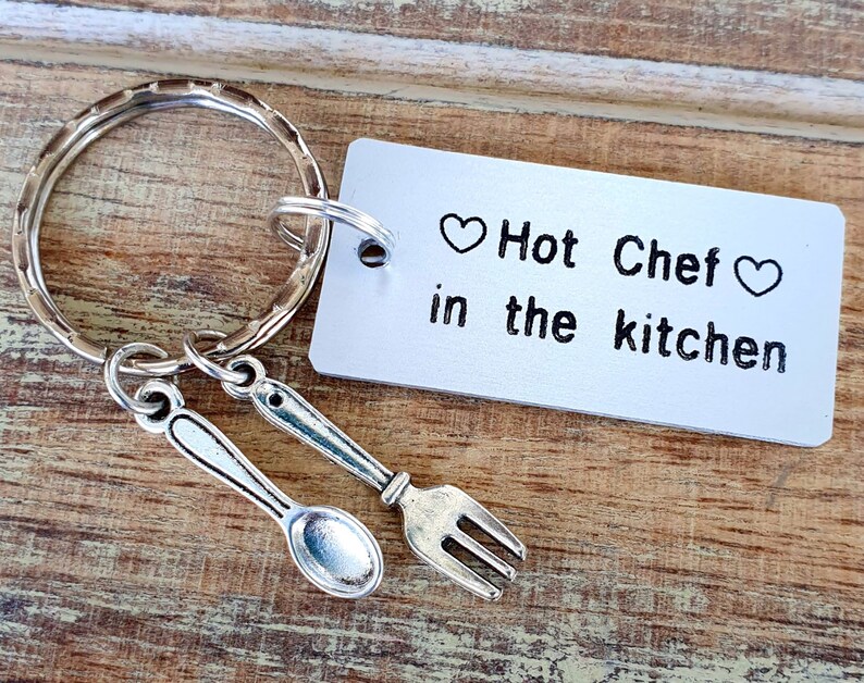 Hot Chef in the Kitchen Keychain Personalized Engraved - Etsy