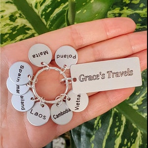 Country Charm Coin for the Personalized Travel Token Keychain, 1 piece charm coin