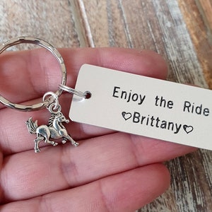 Enjoy the Ride Keychain, Personalized, Custom Engraving, Couples ...