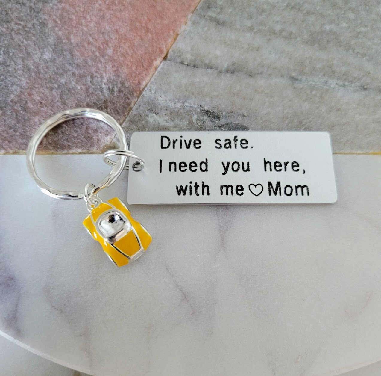 Drive Safe Keychain, Personalized Keychain, Car Charm, Couples Keychain ...