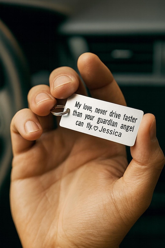 KJWLOP Motorcycle Ride Safe Keychain - "May Your Guardian Angel Ride With You" Gift For Bikers - View #9