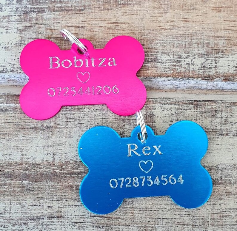 Pet Id Tag Dog Tag Personalized Engraved Tag Id for Etsy