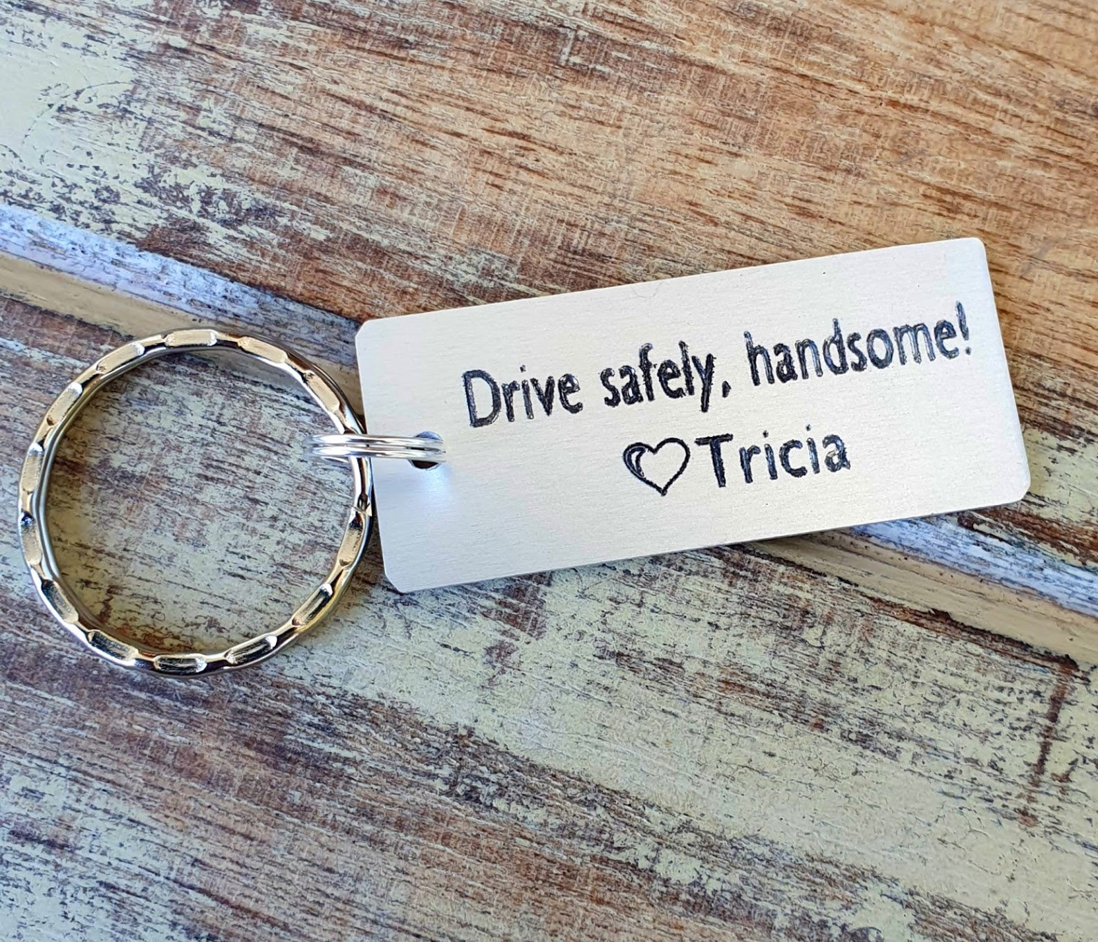 Drive Safely Keychain Personalized Drive Safe Custom Etsy