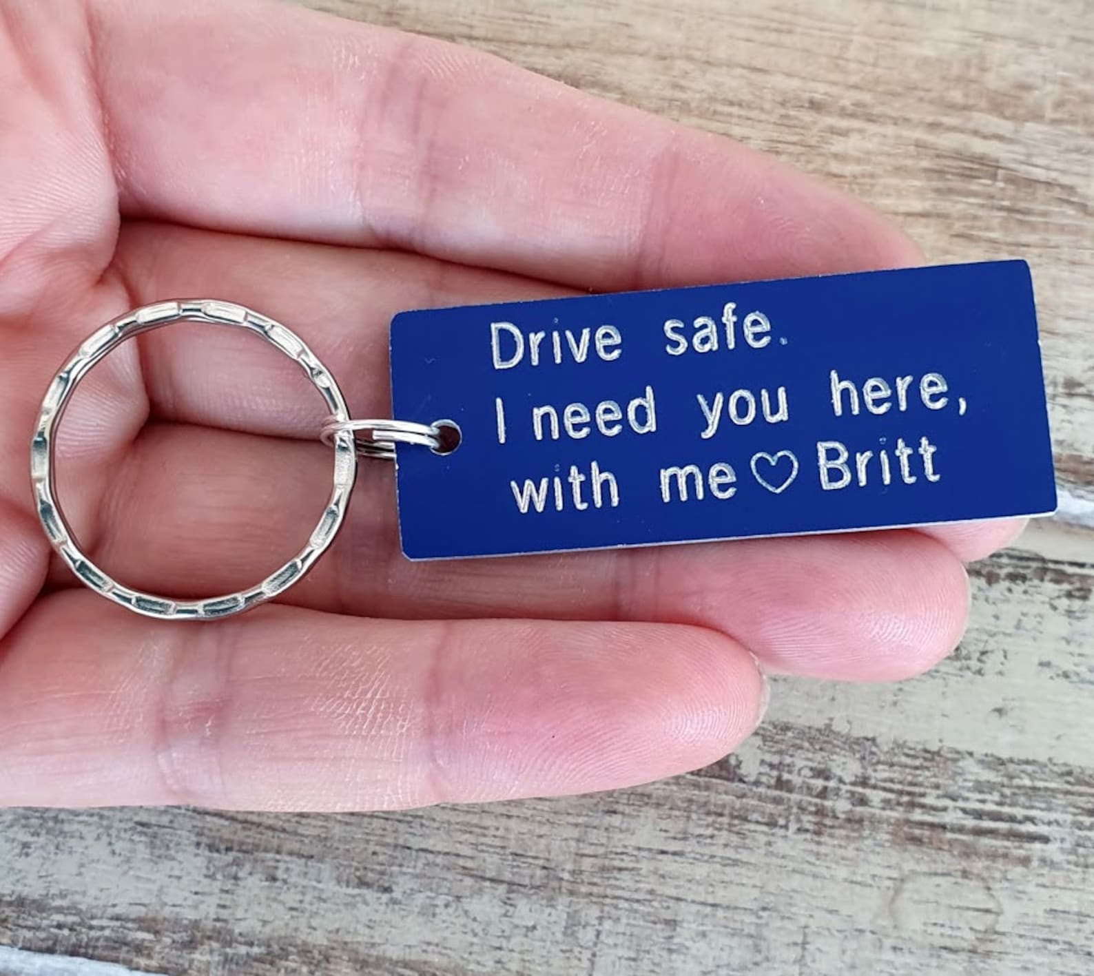 Drive Safe Keychain Personalized Keychain Anodized Aluminum Etsy