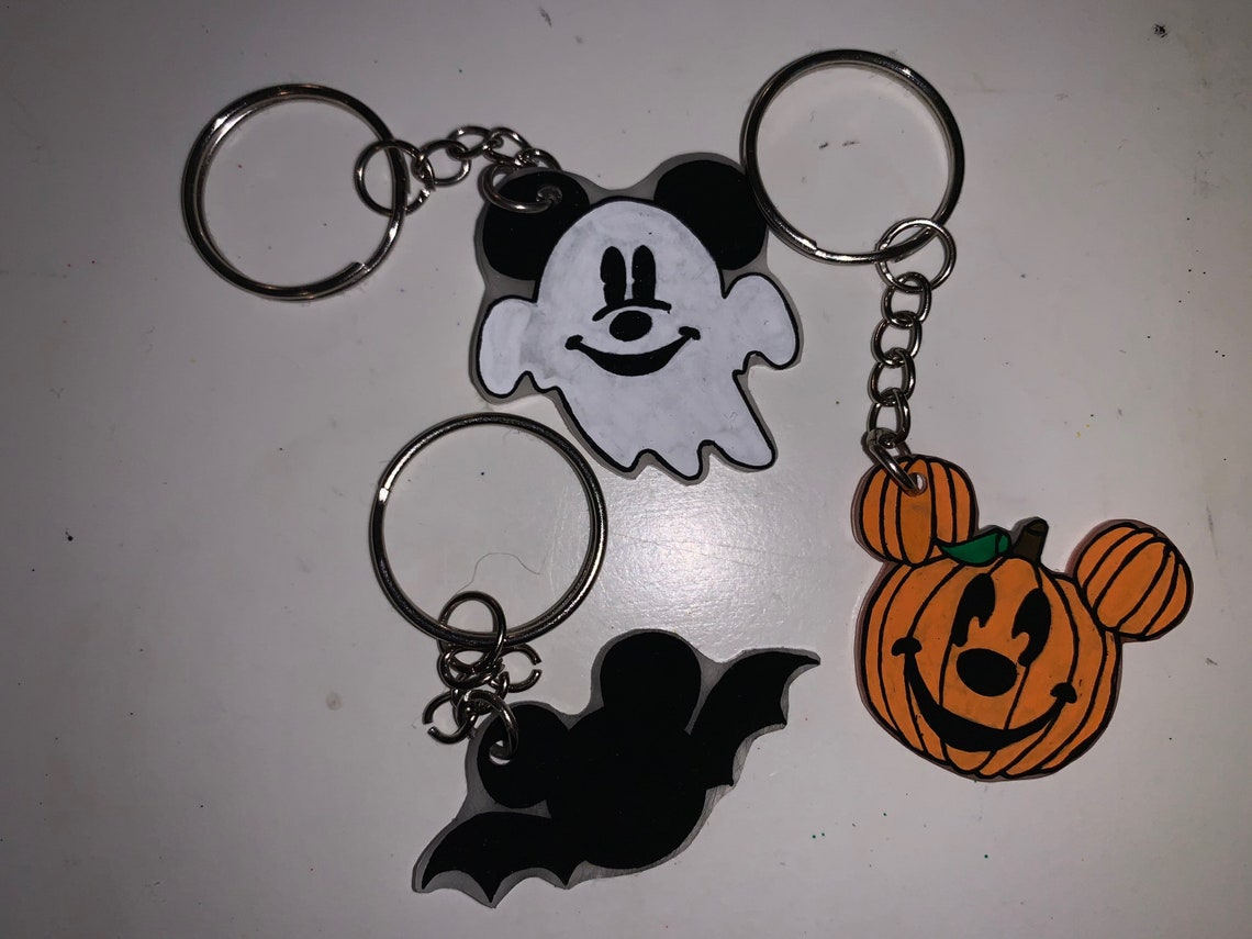 Halloween Keychains Disney and Mickey Inspired  Etsy