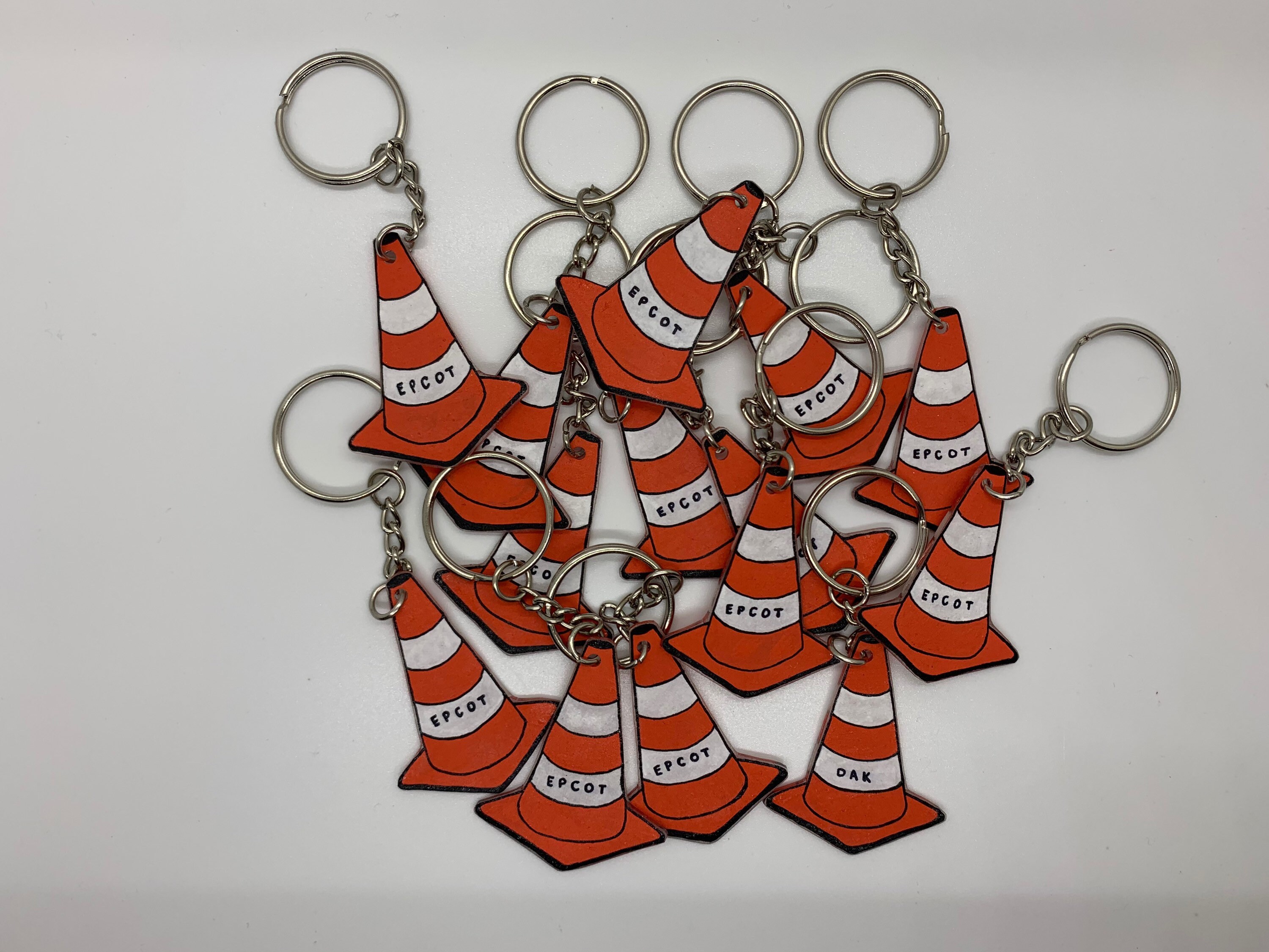 Parking Cone Keychain Etsy