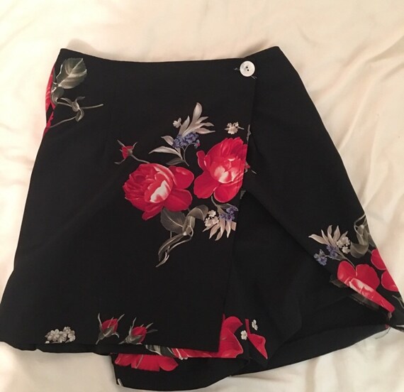 90s grunge romantic rose skort mini - image 2