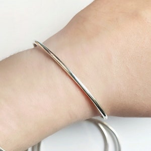 Jonc bracelet in silver 925 handmade in France image 1