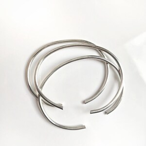 Jonc bracelet in silver 925 handmade in France image 2