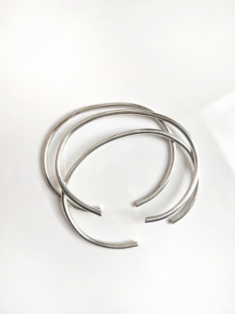 Jonc bracelet in silver 925 handmade in France image 2