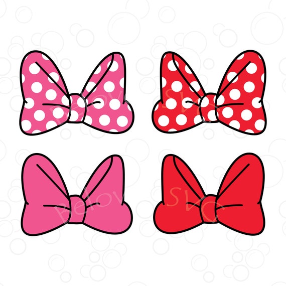 Minnie Mouse Bow Svg Minnie Bow Svg Disney Bow Svg Polka Dots Bow Svg Minnie Bow Clipart Bow Svg Png Silhouette Cut File