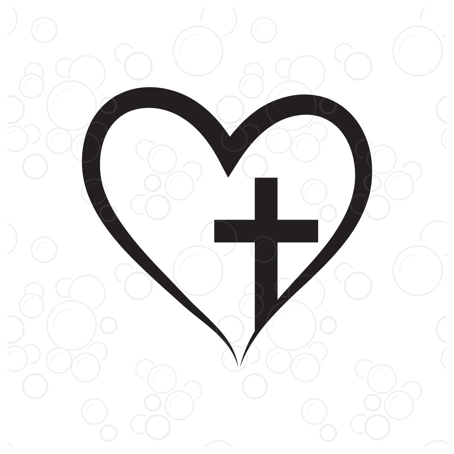 Cross Heart Svg Cross Svg Silhouette File Cross Cameo Cross | Etsy India