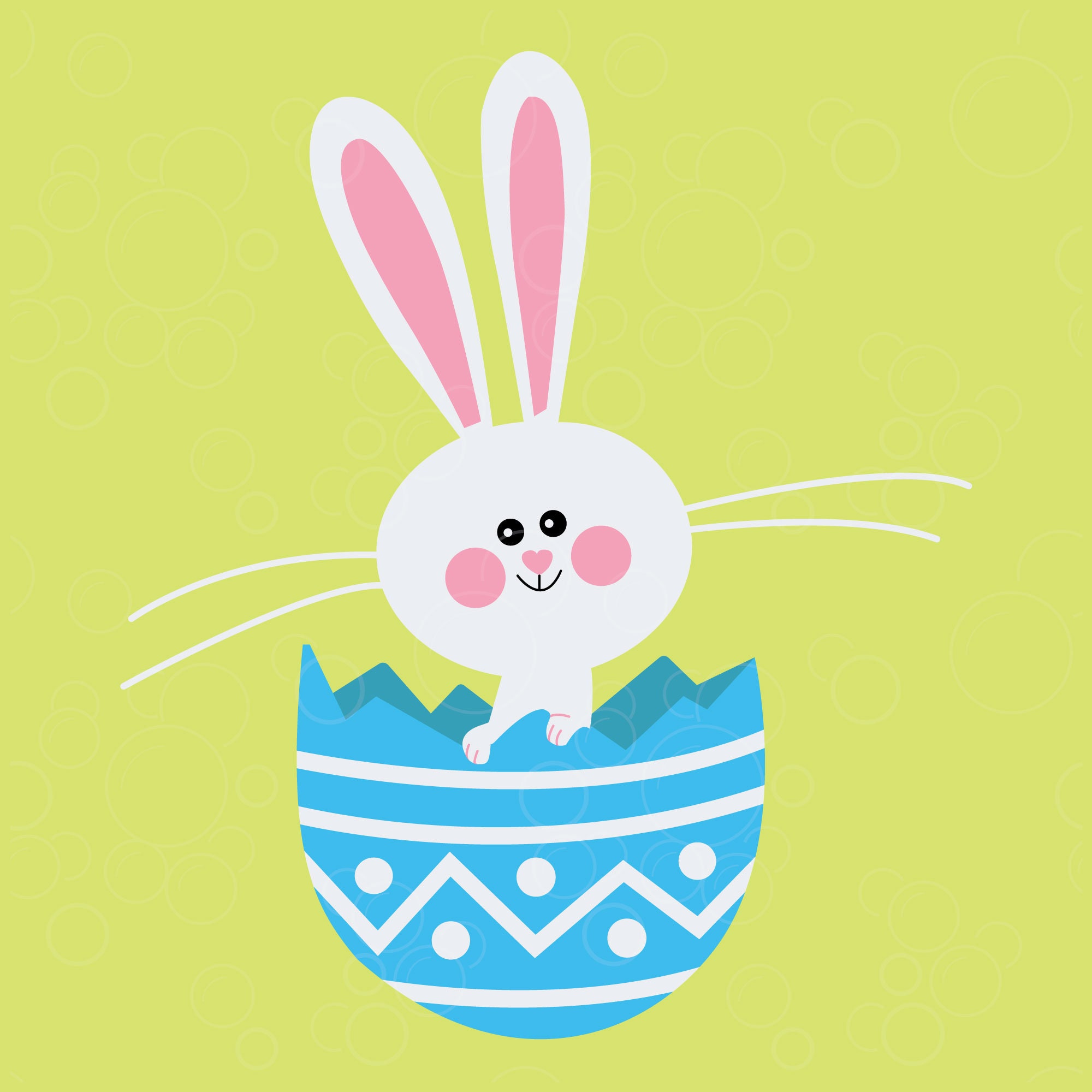 Cute Easter Rabbit SVG Happy Easter SVG Cute Easter Bunny | Etsy