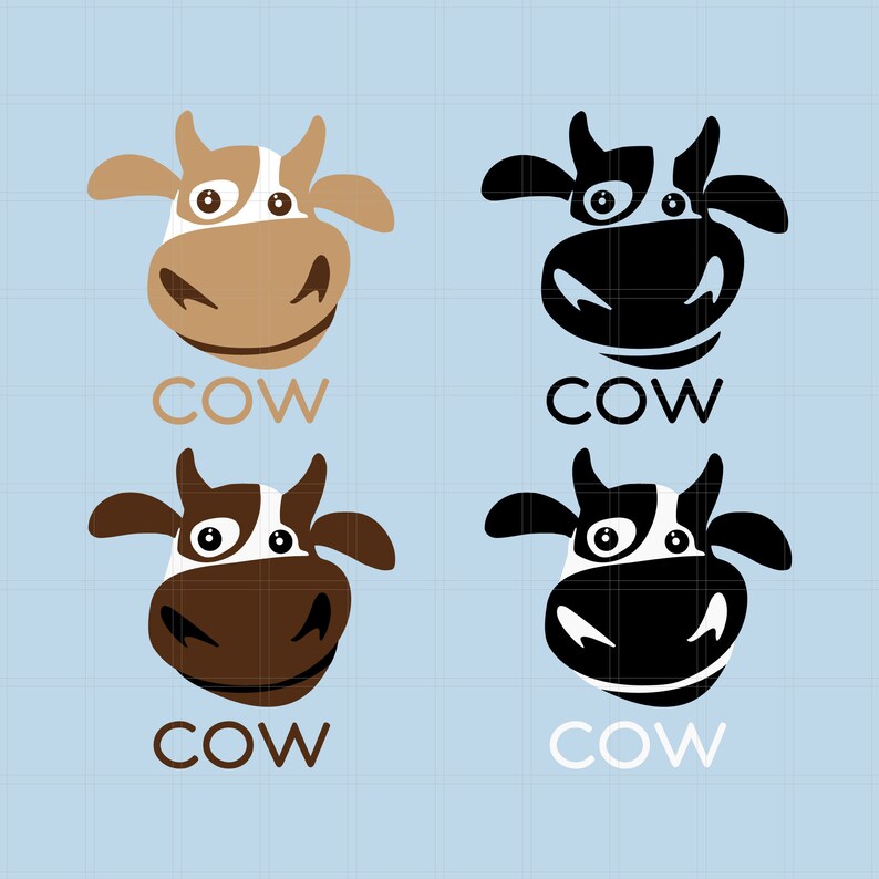 Cute COW SVG Cute cow head svg Cow Face SVG Cute Cow | Etsy