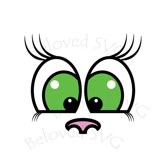 Yeux De Lapin De Dessin Anime Mignon Ou Yeux De Chat Pour Les Etsy