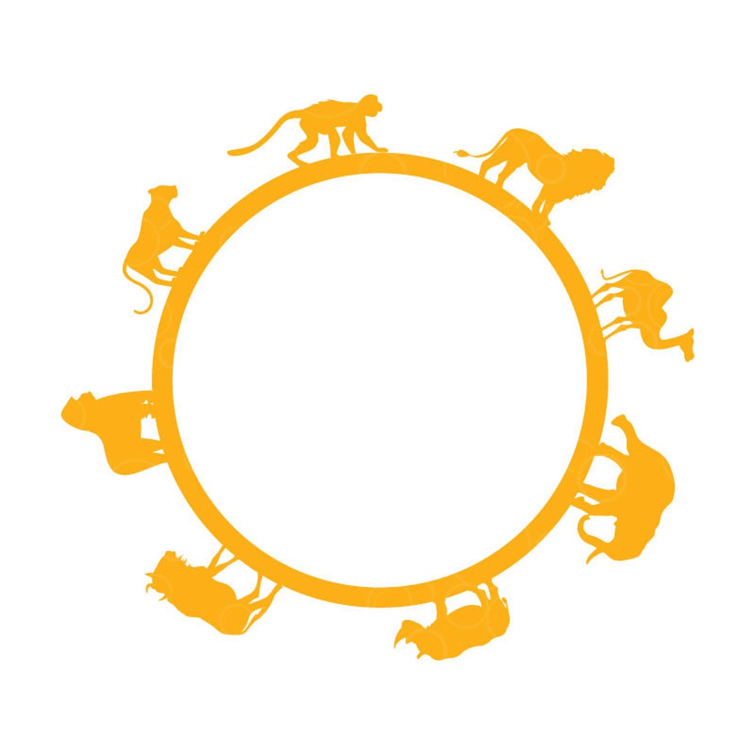 Safari Zoo Animals Circle Svg, Zoo Animal Svg, Animals Svg for Circut