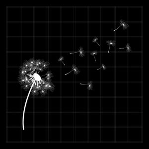 Cute Dandelion Flower SVG, Dandelion svg, Garden Plant Clipart.