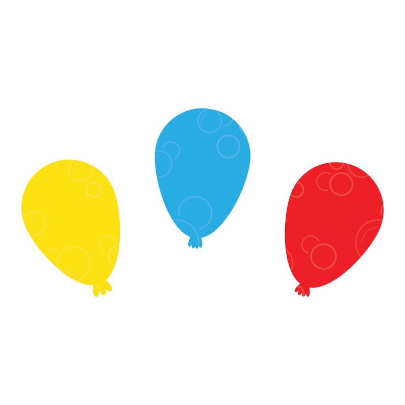 Three Cute Balloons Shapes SVG PNG Balloon SVG Cricut Craft Etsy
