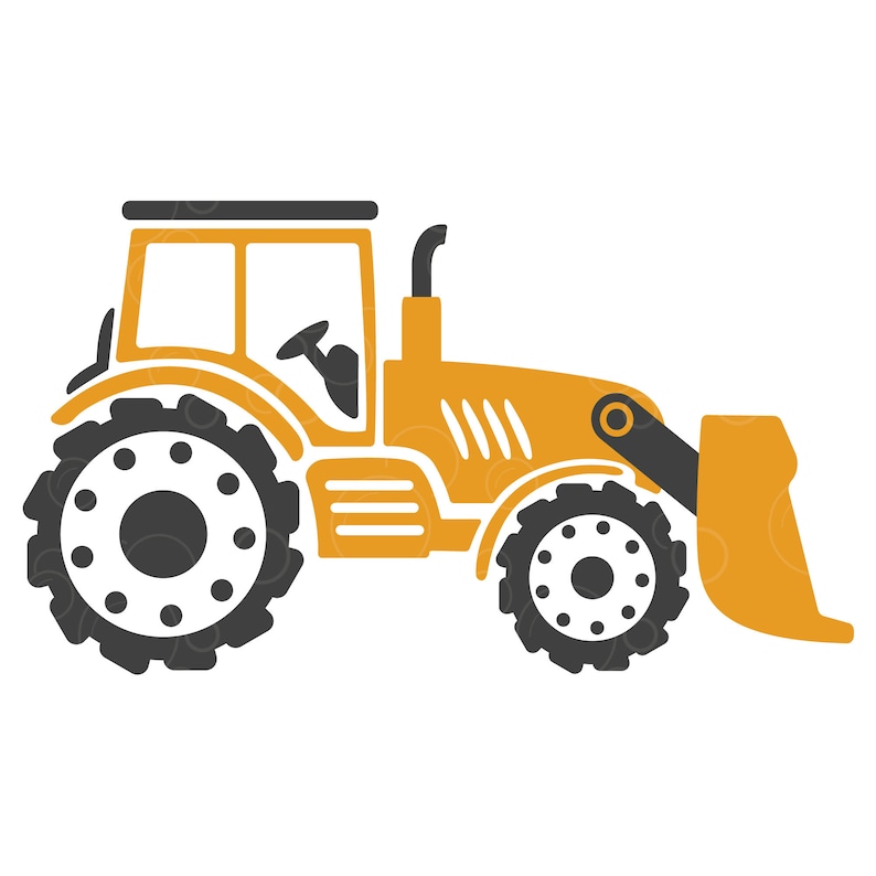 Download Tractor SVG Construction Truck SVG Digger SVG Font Loader | Etsy