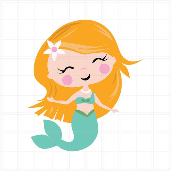 Download Cute Mermaid Girl Svg Mermaid Girl Summer Svg Girls Cutting File For Silhouette And Cricut