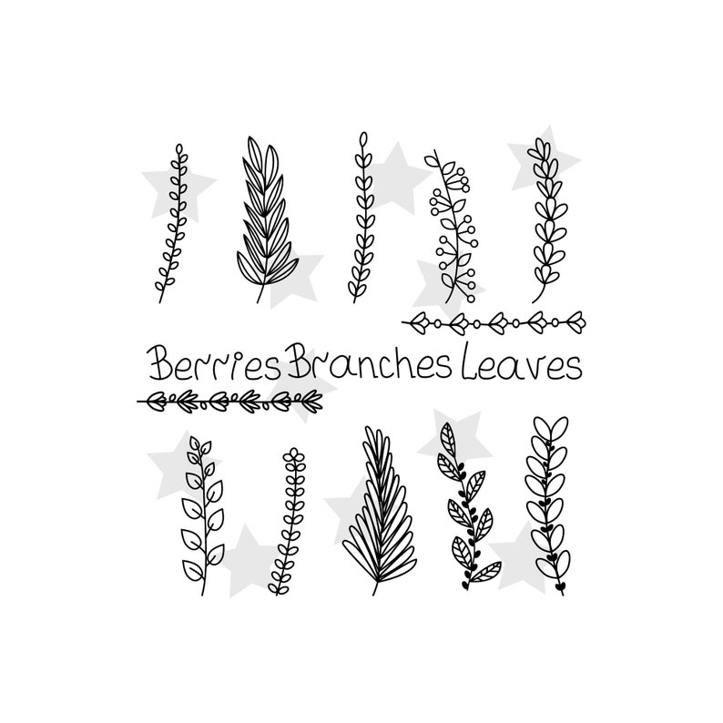 Download Leaves svg file Branch svg berries svg bundle Branches svg ...