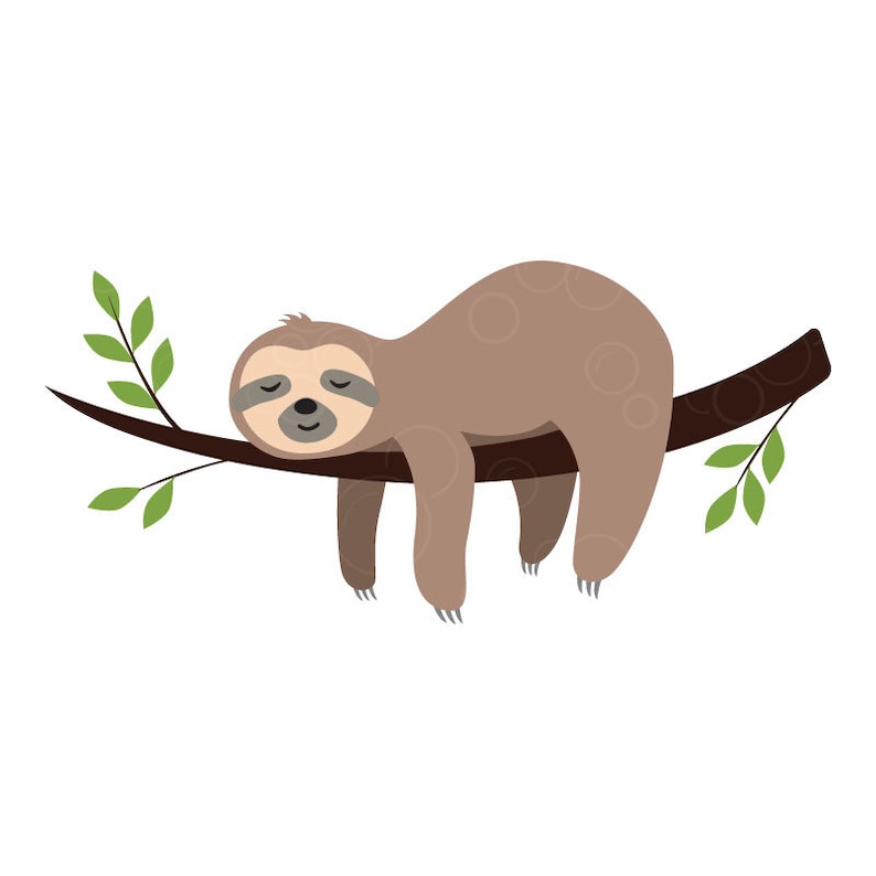 Sloth svg Sleeping sloth svg Sloth life svg Baby sloth svg | Etsy