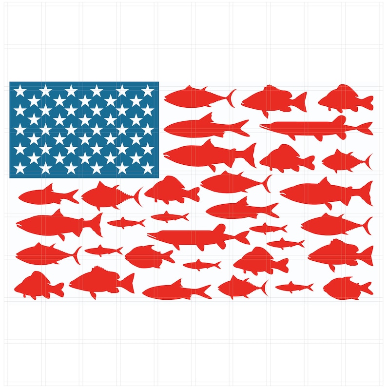 Download American Flag Fish svg American Flag Fish png 4th of July ...