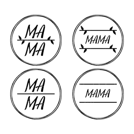 Download Four Cute Circle Mama Svg Mom Svg Mother Svg Png Cutting Etsy
