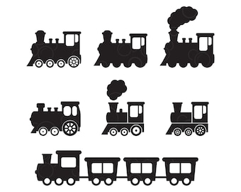 Treno SVG, Pacchetto SVG Treno, Treno SVG, Treno Choo Choo SVG, Clipart Treno, File di taglio per Silhouette, File per Cricut, PNG
