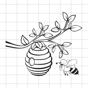 Beehive SVG, Honey Bee Cut File, Clipart, Cutting file for Cricut Silhouette