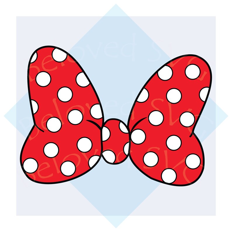 Download Minnie Mouse Bow Svg Minnie Bow Svg Polka Dots Bow Svg | Etsy