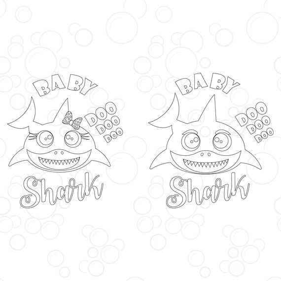 9900 Baby Shark Girl Coloring Pages  Best Free