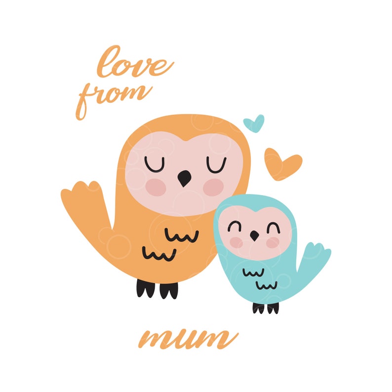 Download Cute Owls SVG Mum Love SVG Mom SVG Owl svg Mom and baby | Etsy