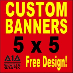 Custom Vinyl Banner 5ft x 5ft Full Color Custom Printed Banner Full Kit